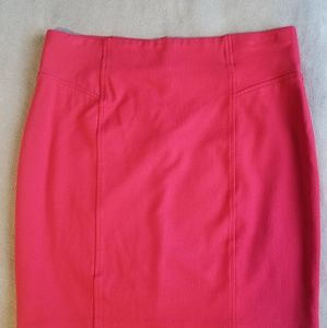 Red stretch mini skirt